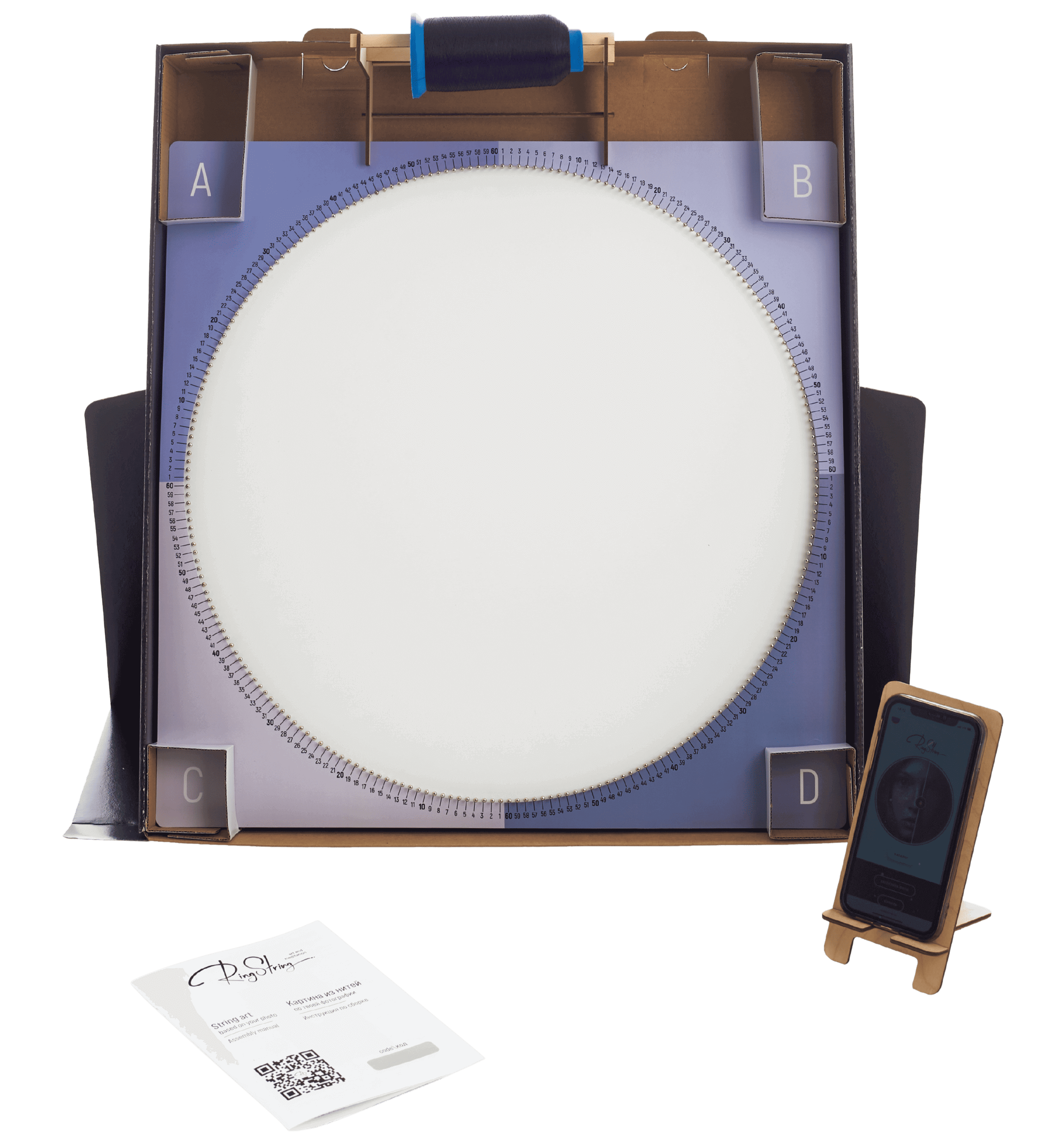 RingString kit contents with interactive hotspots